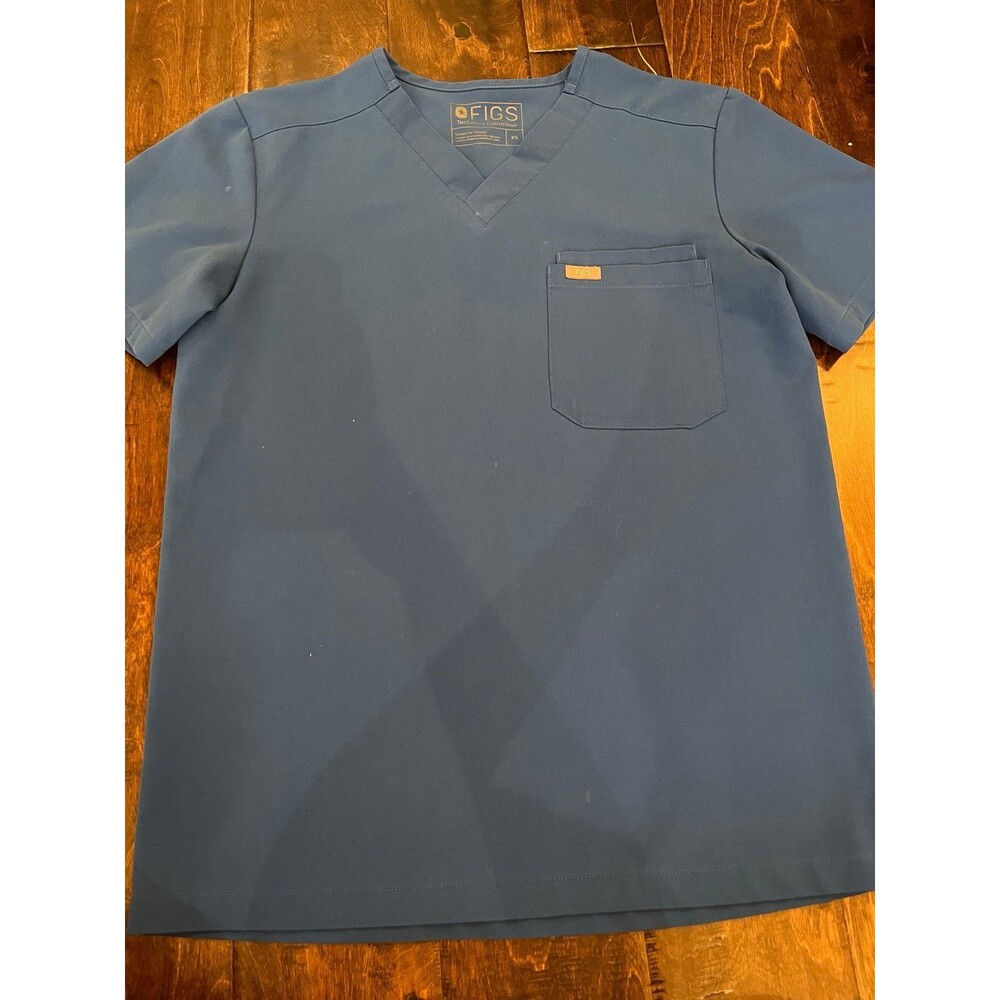 Figs Leon Three Pocket Scrub Top Royal Blue size XS Lot of 2 - Picture 10 of 12